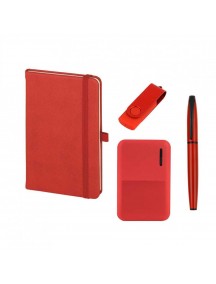 Termo Deri Defter Metal USB Bellek ve Powerbank Seti - NR-8520